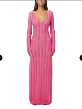 Naked Wardrobe Long Sleeve Knit Maxi Dress
